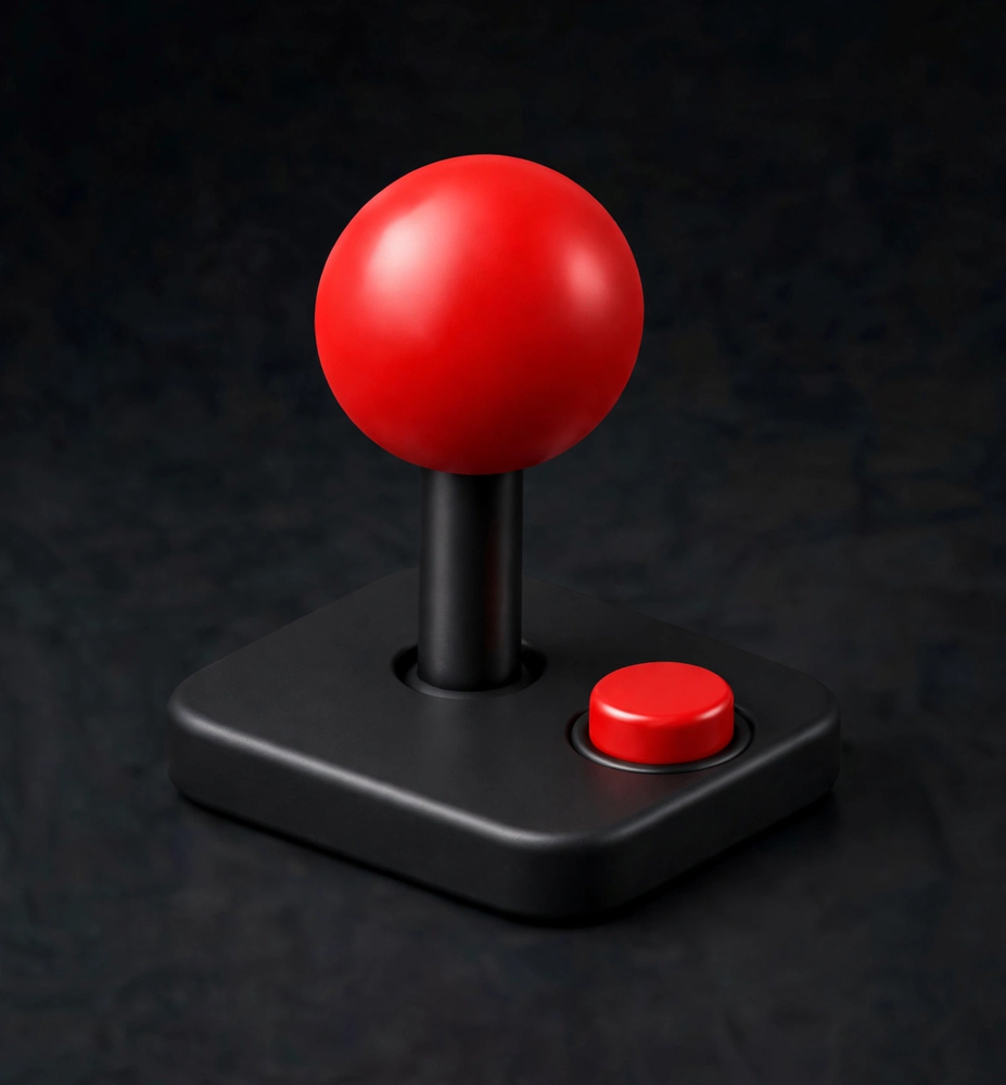 Joystick on dark background
